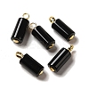 Natural Black Onyx(Dyed & Heated) Pendants FIND-C046-18B-G-1