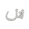 Rack Plating Brass Micro Pave Clear Cubic Zirconia Pendants KK-A224-03B-P-1