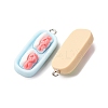 Opaque Resin Pendants RESI-K048-01B-2