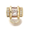 Handbag Brass Micro Pave Cubic Zirconia Beads KK-L230-13G-1