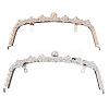 2 Sets 2 Colors Iron with Glass Rhinestone Purse Frame Handle FIND-WR0001-14-1