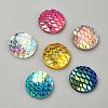 30Pcs 6 Colors Resin Cabochons CRES-YW0001-25-2