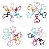 40Pcs 4 Style Spray Painted Alloy Swivel Snap Hooks Clasps FIND-LS0001-52-1