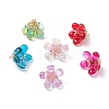 Glass Flowers Pendants PALLOY-MZ00629-1