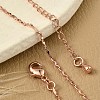 Brass Link Chain Bracelets for Women BJEW-G735-06RG-3
