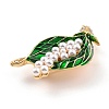 Flower of Life Alloy Brooch with Resin Pearl JEWB-O009-18-3
