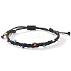 Glass Beads Braided Bead Bracelets TN6908-11-1