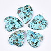 Assembled Synthetic Imperial Jasper and Turquoise Pendants G-S329-054A-1