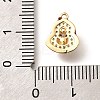 Brass Micro Pave Cubic Zirconia Charms KK-C085-21G-3