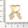 Rack Plating Brass with Cubic Zirconia Pendants KK-Q017-30G-3