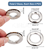 8Pcs 2 Style Alloy Handbag O Ring Bags Buckles FIND-CA0003-76-2