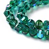 Transparent Electroplate Glass Beads Strands X-GLAA-Q099-C01-09-1-3