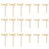 12 Sets 2 Style 304 Stainless Steel Chain Extender STAS-UN0030-42-1