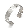 Religion Theme 304 Stainless Steel Cuff Bangles for Women BJEW-Q011-01P-2
