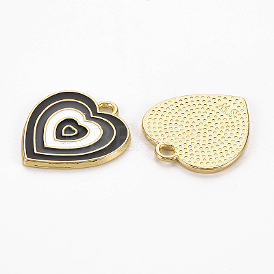 Rack Plating Light Gold Alloy Enamel Pendants LS-ENAM-Q444-014C-RS-1