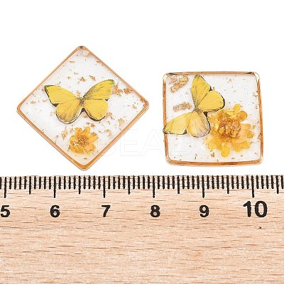Transparent Epoxy Resin & Printed Pendants KK-F074-01B-1