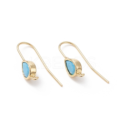 Real 18K Gold Plated Brass Earring Hooks KK-B060-07G-1
