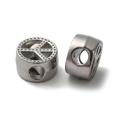 Non-Tarnish 304 Stainless Steel Hollow Beads STAS-I203-45P-1