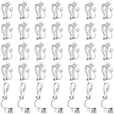 80Pcs 316 Stainless Steel Clip-on Earring Findings STAS-BBC0007-36-1
