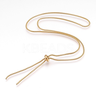 Adjustable 304 Stainless Steel Lariat Necklaces NJEW-G313-02G-1
