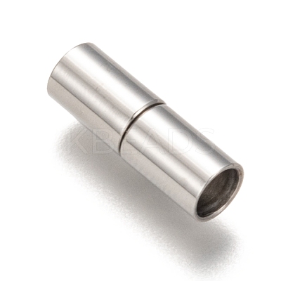 Tarnish Resistant Column 304 Stainless Steel Magnetic Clasps with Glue-in Ends X-STAS-I026-03-1