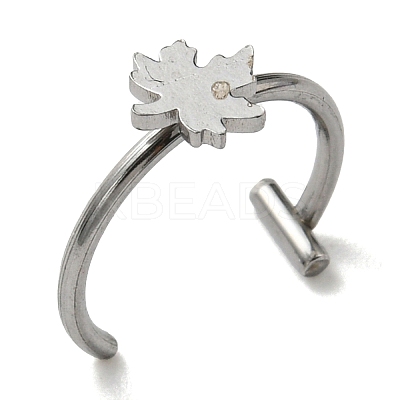 Non-Tarnish 304 Stainless Steel Eyebrow Ring AJEW-H140-02P-1