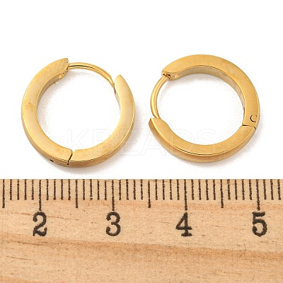Ion Plating(IP) Frosted 304 Stainless Steel Huggie Hoop Earrings for Women LS-EJEW-C096-31B-G-1
