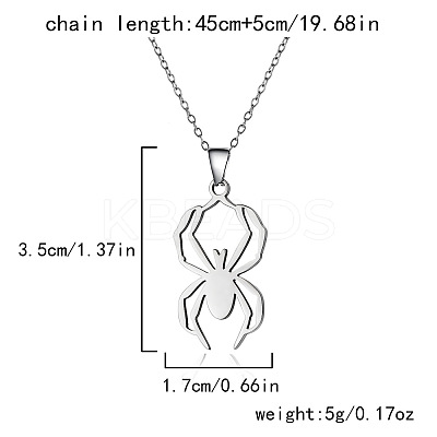 Halloween 304 Stainless Steel Laser Cut Pendant Necklaces FS-WG247A7-09-1
