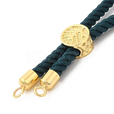 Twisted Nylon Cord Silder Bracelets DIY-B066-03G-17-1