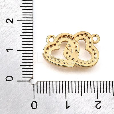 Brass Micro Pave Clear Cubic Zirconia Pendants KK-U065-14G-1
