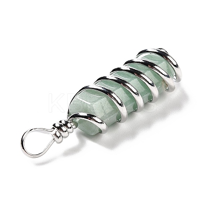 Natural Green Aventurine Big Pointed Pendants G-I322-05P-04-1