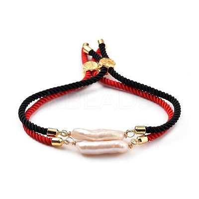Adjustable Nylon Twisted Cord Slider Bracelets Sets BJEW-JB05322-1