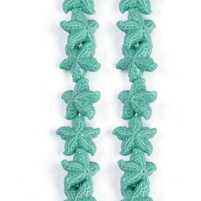 Synthetic Coral Dyed Carved Beads Strands CORA-K009-06A-05-1