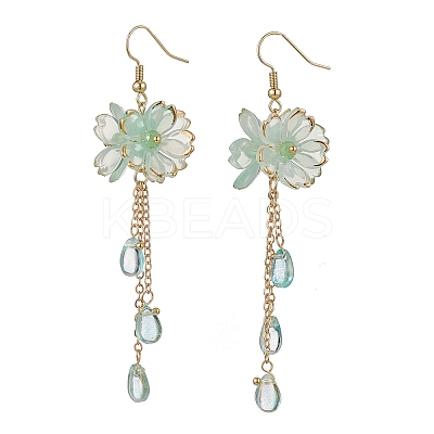 Flower Dangle Earrings EJEW-TA00636-02-1