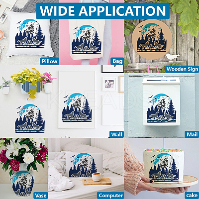 1Pc PET Hollow Out Drawing Painting Stencils DIY-MA0005-57-1