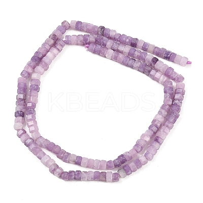 Natural Lepidolite/Purple Mica Stone Beads Strands G-G345-C18-2x4mm-1