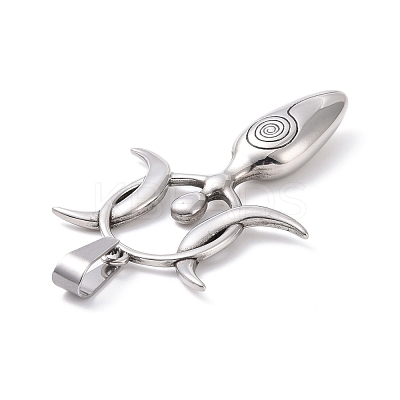 Non-Tarnish 304 Stainless Steel Manual Polishing Big Pendants STAS-G276-07P-1