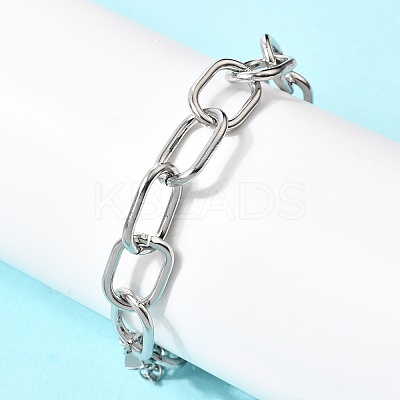 Brass Cable Chain Bracelets for Women BJEW-H639-07P-1