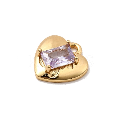 Brass with Cubic Zirconia Charms KK-Z131-17G-1