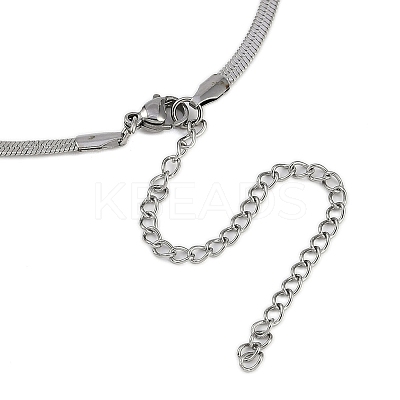 201 Stainless Steel Trinity Heart Pendant Box Chain Necklaces NJEW-M010-01p-1