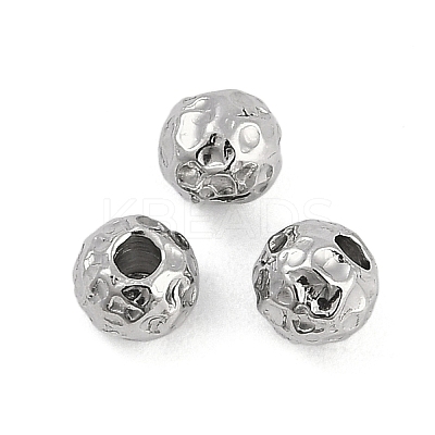 Anti-Tarnish Textured 316 Surgical Stainless Steel Beads STAS-M106-01D-P-1