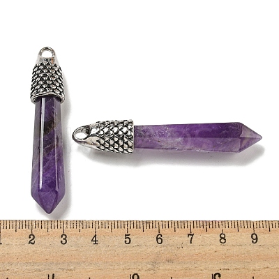 Natural Amethyst Pointed Big Pendants G-F766-02AS-06-1
