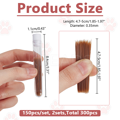 Plastic Simulated Animal Whiskers for Crafts Needle Felting DIY-WH0430-904C-04-1