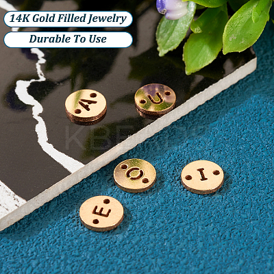 Real 14K Gold Plated Brass Connector Charms KK-TAC0017-04G-01-1