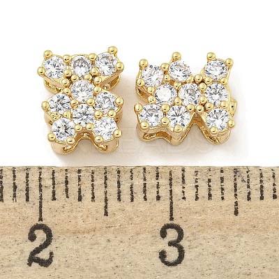 Brass with Clear Cubic Zirconia Charms KK-Q820-22G-1
