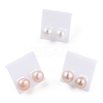 Natural Pearl Stud Earrings PEAR-N020-09C-1