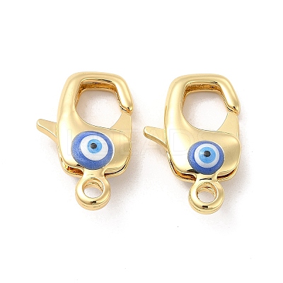 Brass Lobster Claw Clasps KK-E075-01G-01-1
