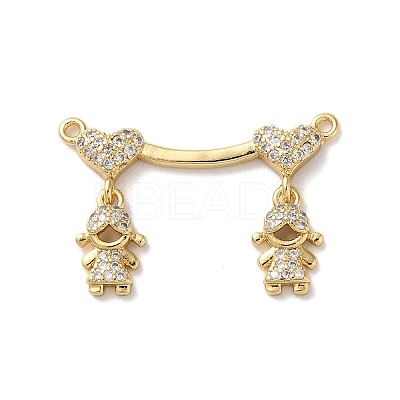 Brass Pave Cubic Zirconia Pendants KK-M287-06G-B-1