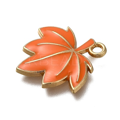 Thanksgiving Day Theme Rack Plating Alloy Enamel Pendants ENAM-S021-05G-F-1