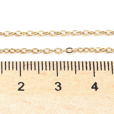 Ion Plating(IP) 304 Stainless Steel Cable Chain Necklaces NJEW-M124-01G-1